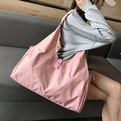 Women'S Multi-Purpose Sports Bag - Waterproof with Shoe Pocket for Yoga, Gym, and Travel