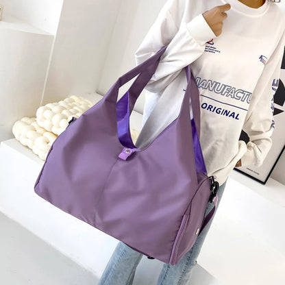 Women'S Multi-Purpose Sports Bag - Waterproof with Shoe Pocket for Yoga, Gym, and Travel