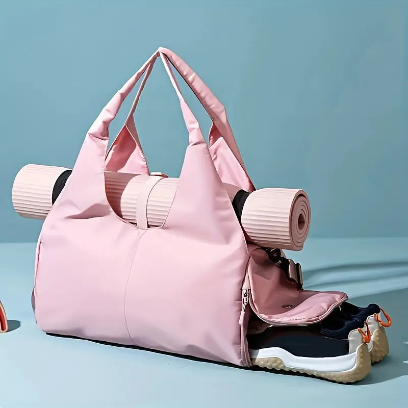 Women'S Multi-Purpose Sports Bag - Waterproof with Shoe Pocket for Yoga, Gym, and Travel