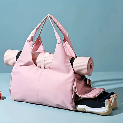 Women'S Multi-Purpose Sports Bag - Waterproof with Shoe Pocket for Yoga, Gym, and Travel